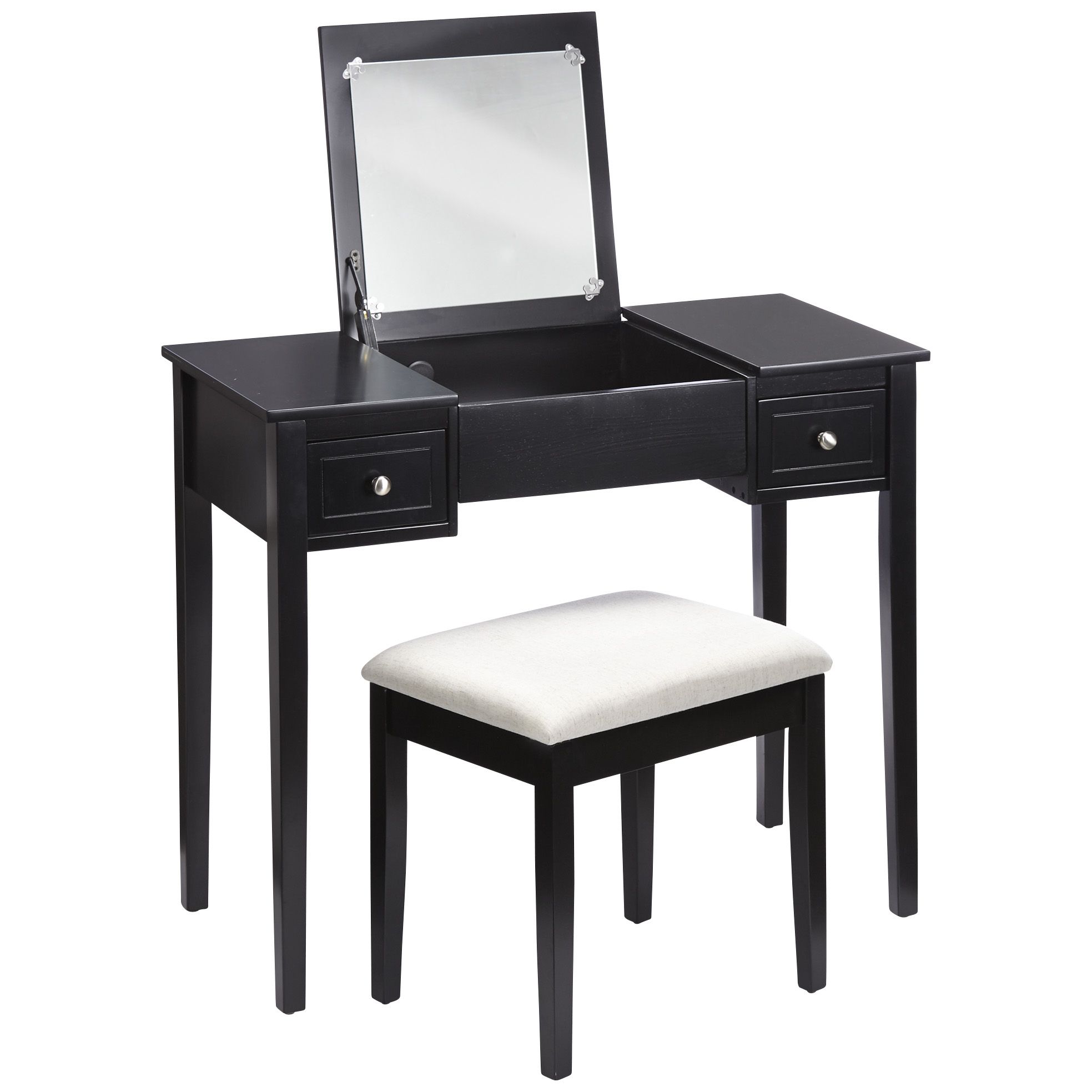 Gettington Mcleland Design Black Vanity Bench Set