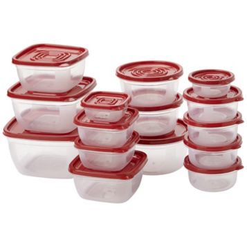 30-Piece Plastic Food Storage Container Set