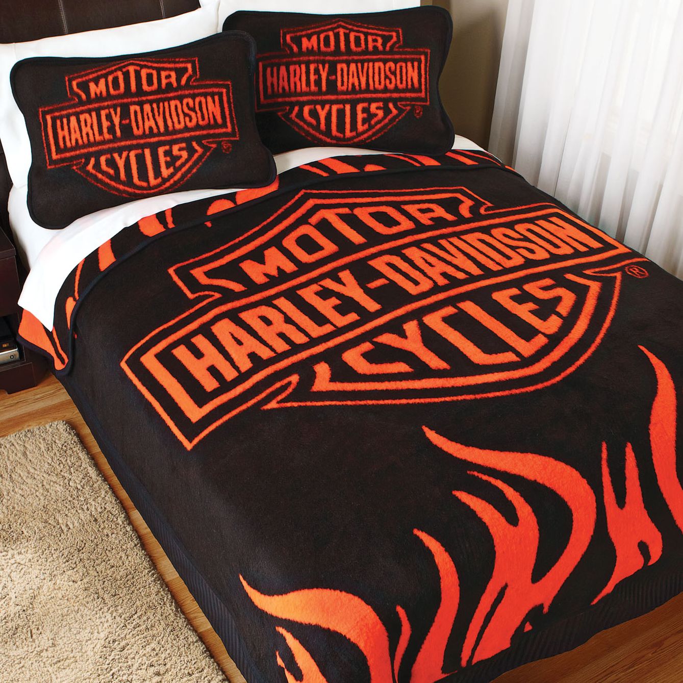 Fingerhut Harley Davidson Full Queen Blanket