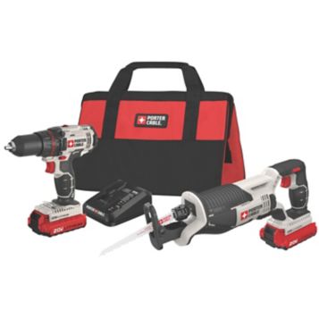 Porter Cable PCCK603L2 20V MAX* Cordless Drill & Reciprocating Saw Combo Kit