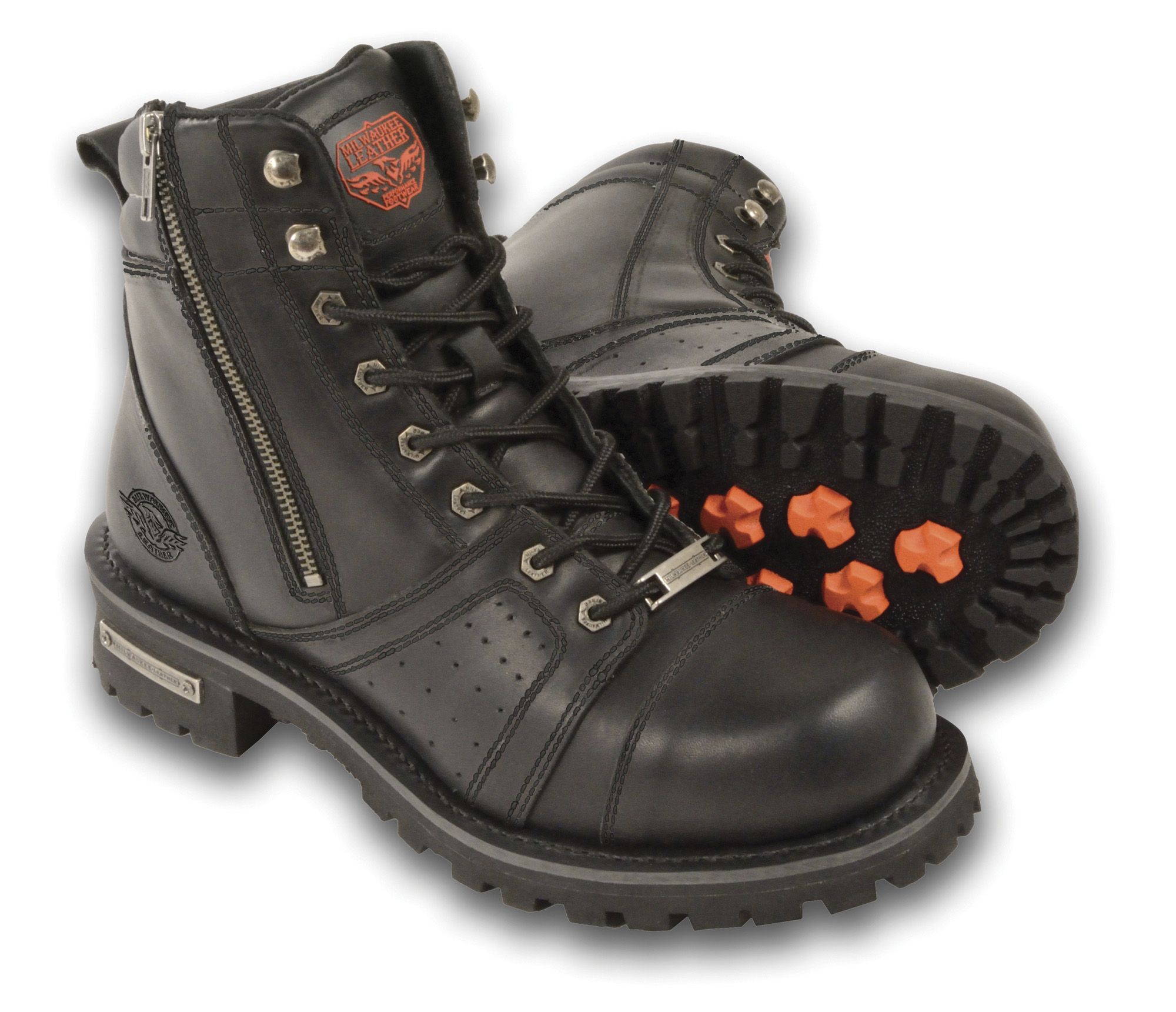 Mens boots with 2024 zipper on side