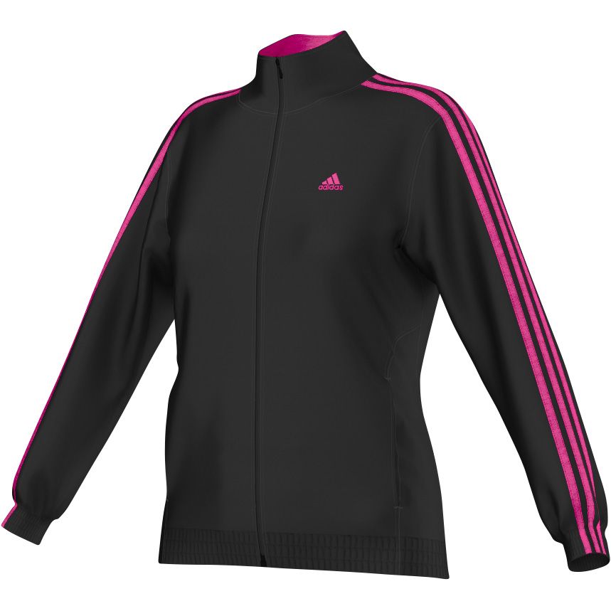 Pink and black outlet adidas jacket