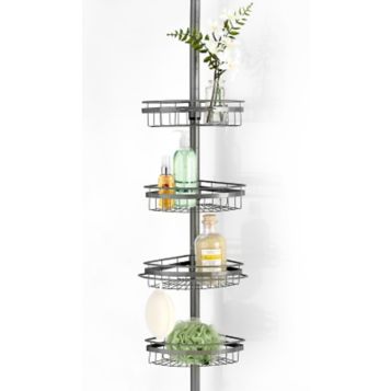 Fingerhut - Popular Home Vista Tension Pole 4-Tier Shower Caddy