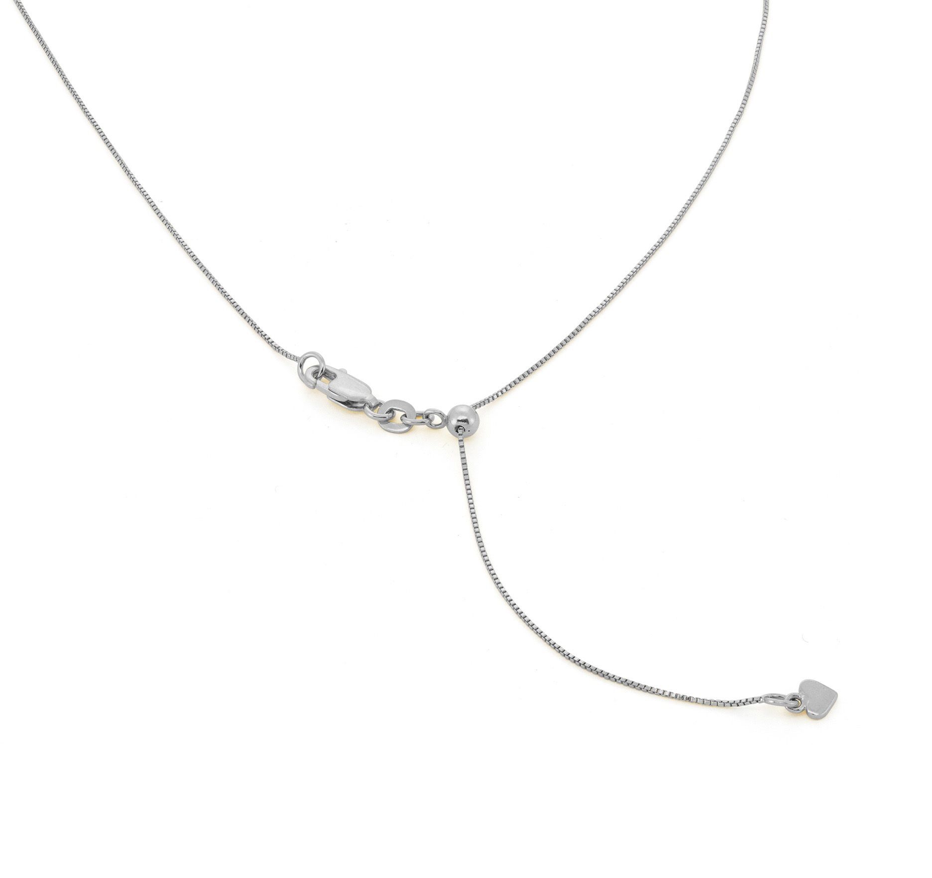 Tiara Sterling Silver 16 22 Adjustable Thick Snake Chain Women's White