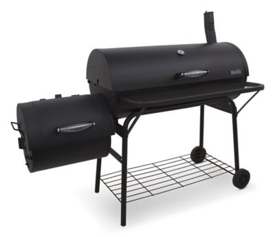 oklahoma joe's longhorn offset smoker and charcoal grill