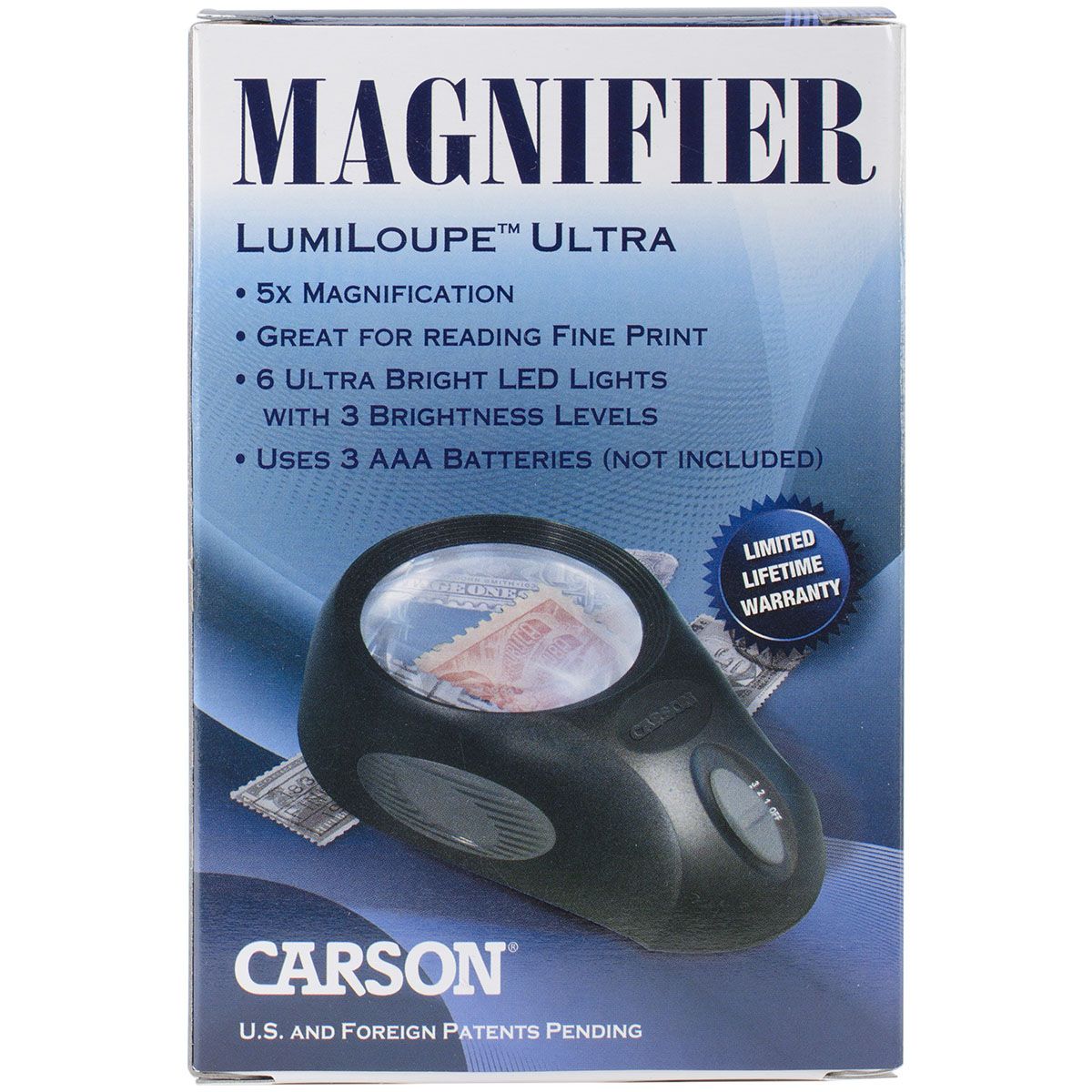 Carson LumiLoupe Ultra 5X LED Lighted Magnifier