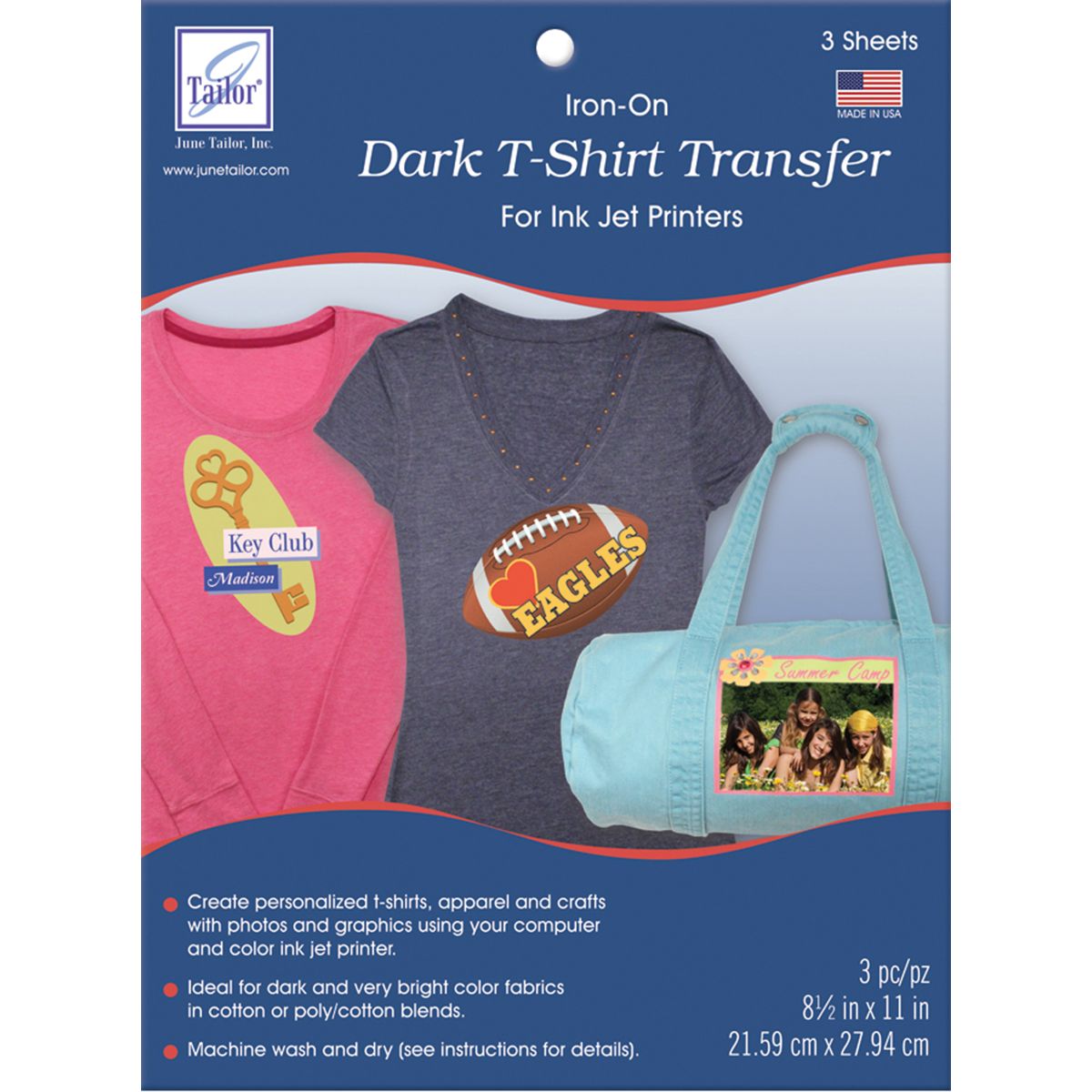 Fingerhut Dark T Shirt Iron On Ink Jet Transfer Sheets 8 5 X11 3 Pkg