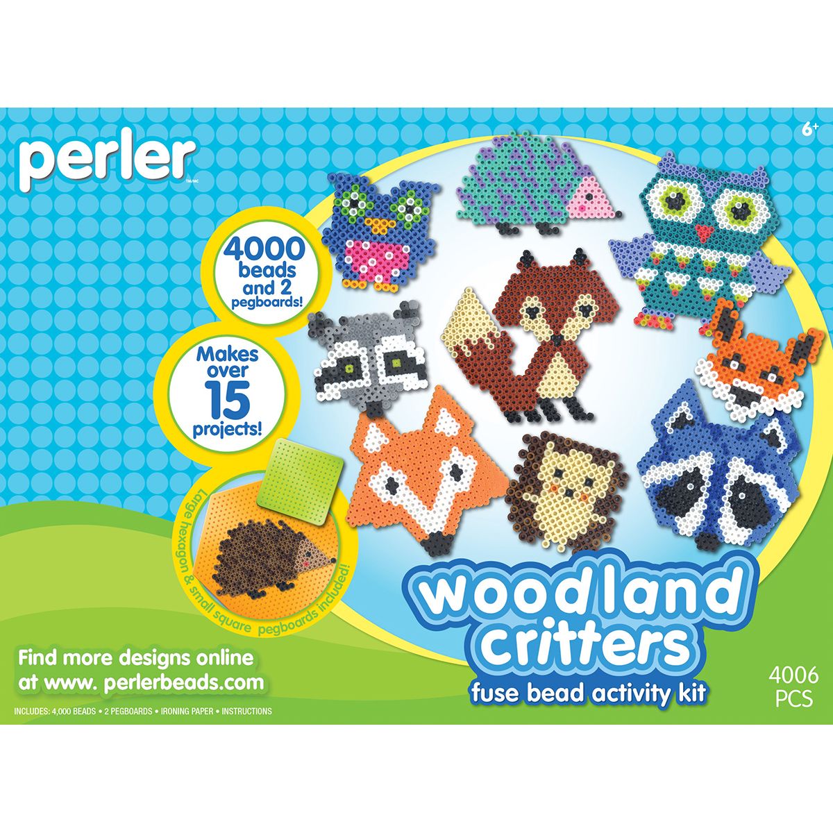 Fingerhut - Perler Fuse Bead Activity Kit - Woodland Critters