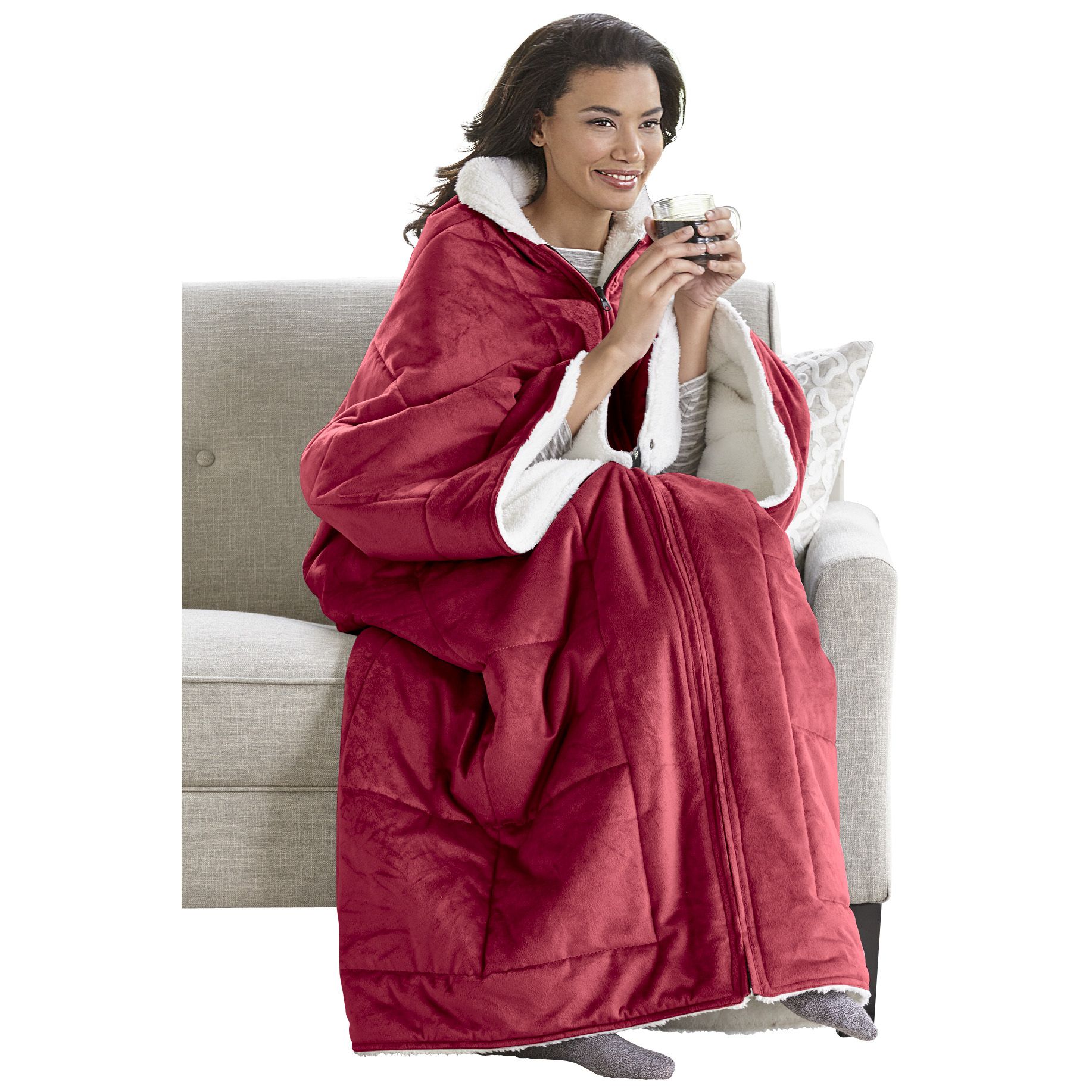 Fingerhut McLeland Design Oversized 2 In 1 Wearable Blanket