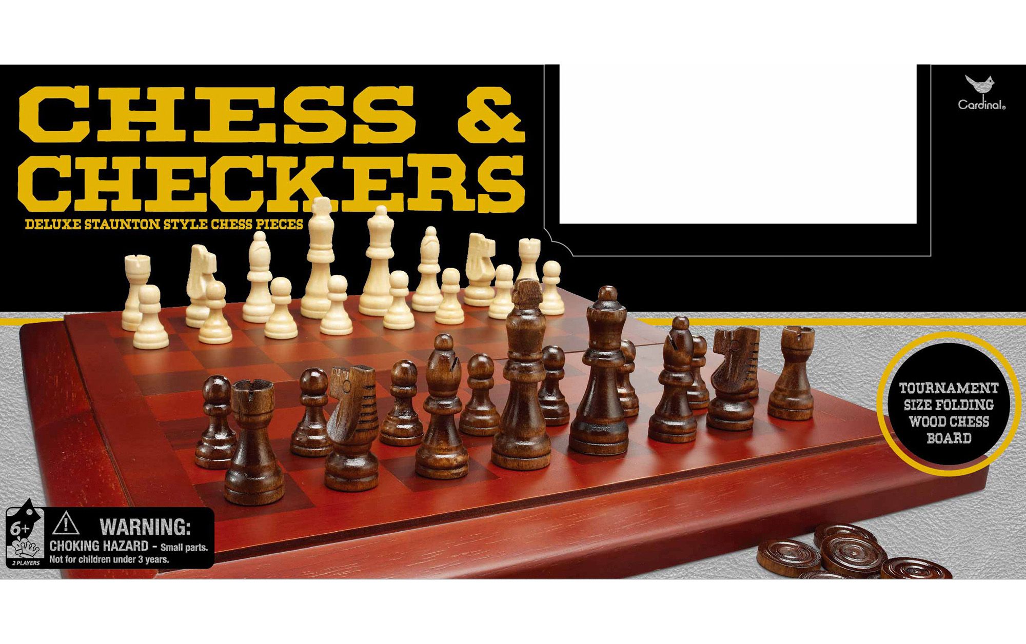 Cardinal Classics, Wood Chess Set with Chess Board and Wood Chess Pieces  2-Player Strategy Board Game, for Adults and Kids Ages 8 and up