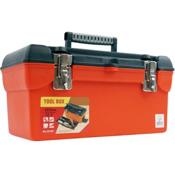 Stalwart Tool Box w/Small Parts Organizer & Removable Tray 