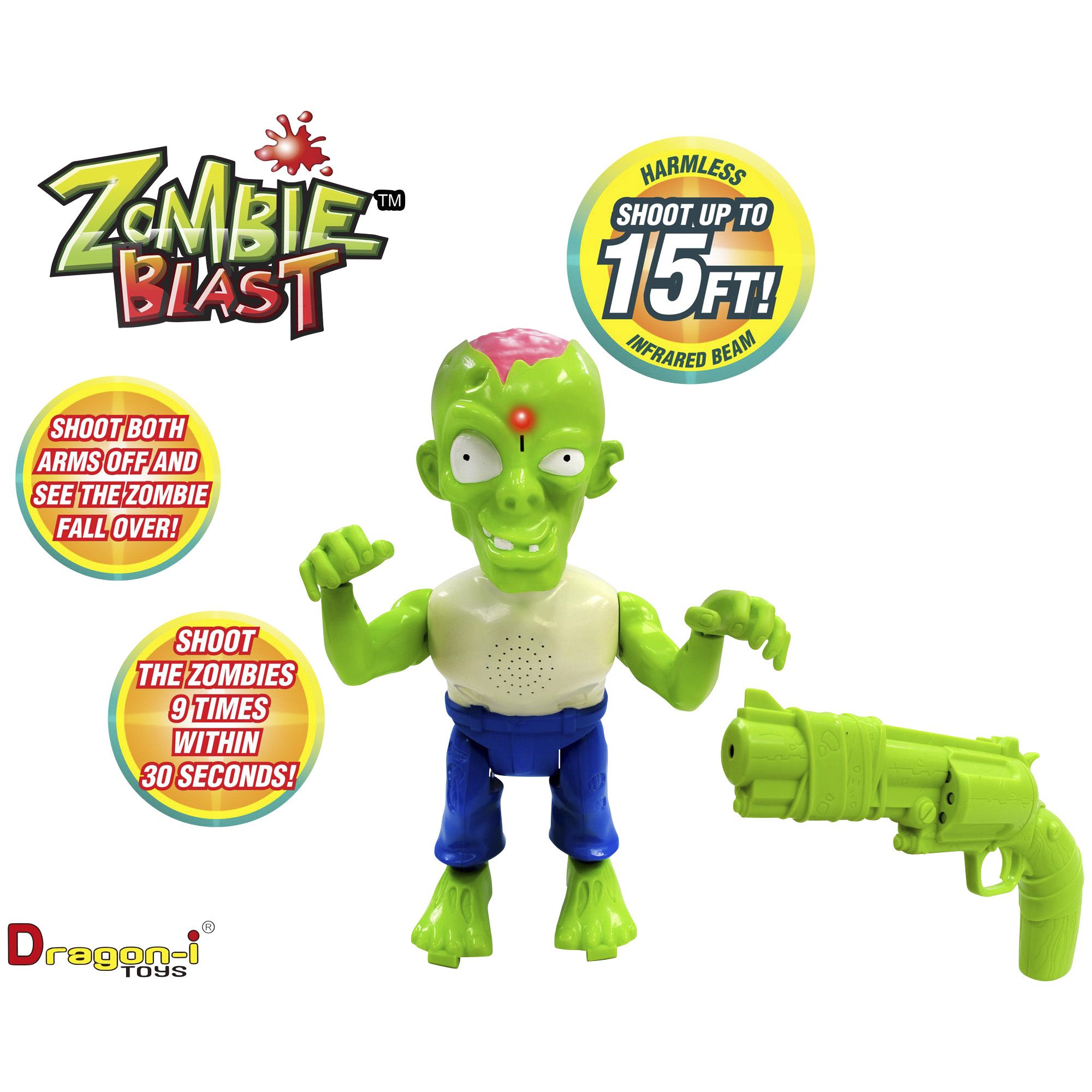 Kids Zombie Blast Interactive Target Shooting Game Laser Game Toy 