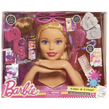 Barbie color & crimp styling head online