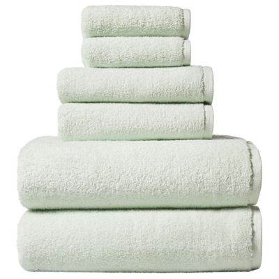 FRESHFOLDS Green Striped 100% Cotton Bath Towel (Set of 4
