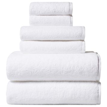 FRESHFOLDS Premium Cotton Textured 6-Pc. Hand Towel Set Light Grey