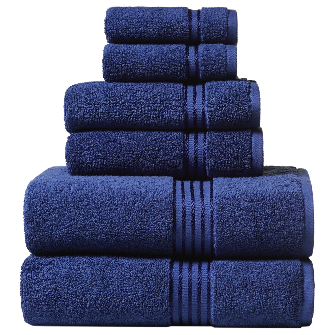 Towel Set 6 PC Set 100% Cotton 600 GSM 2 Bath 2 Hand 2 Wash Towels 