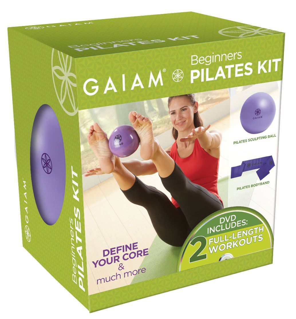 Beginner's Pilates Kit Sculpting Ball Body Resistance Band + DVD