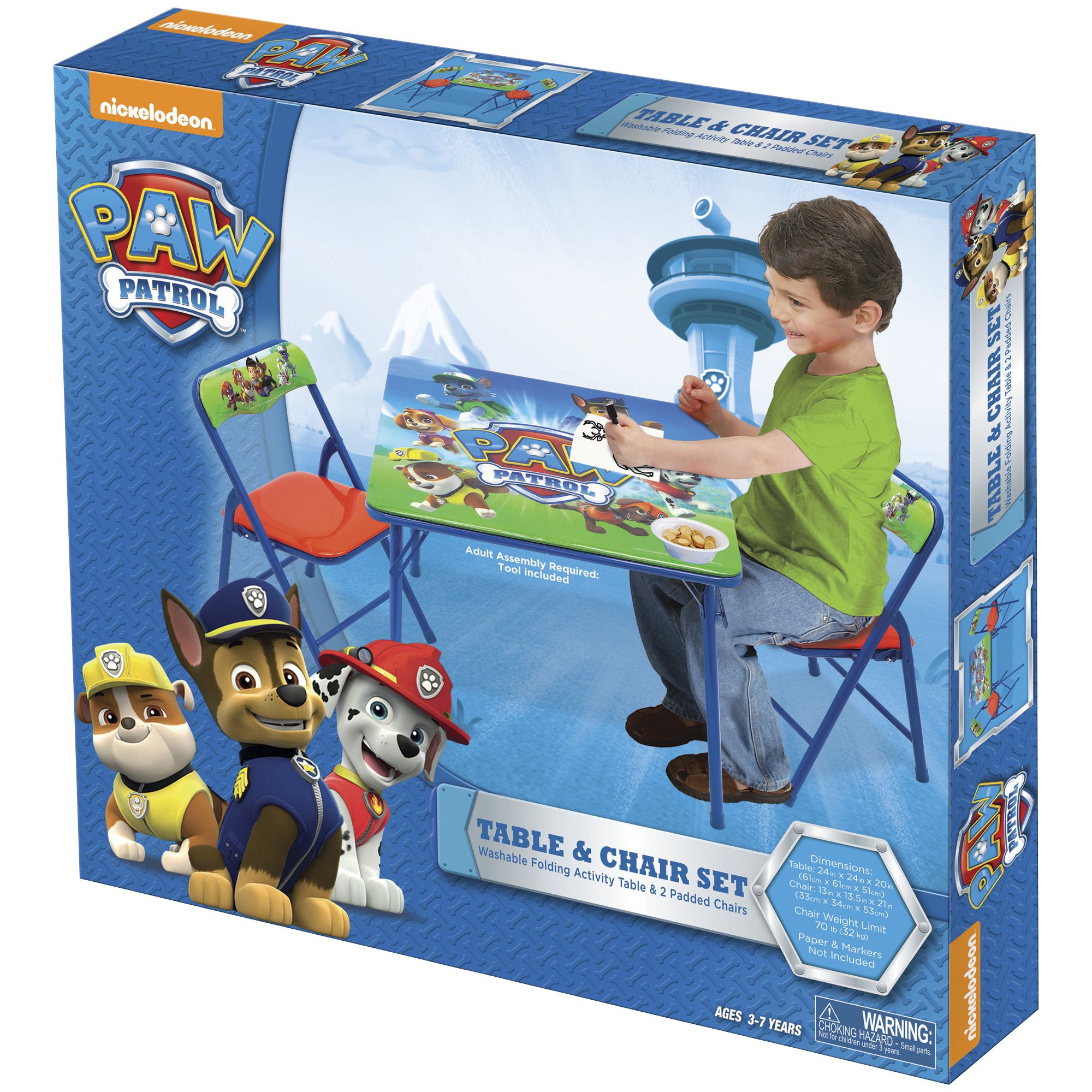 Paw Patrol 4 Seat Activity Picnic Table with Umbrella