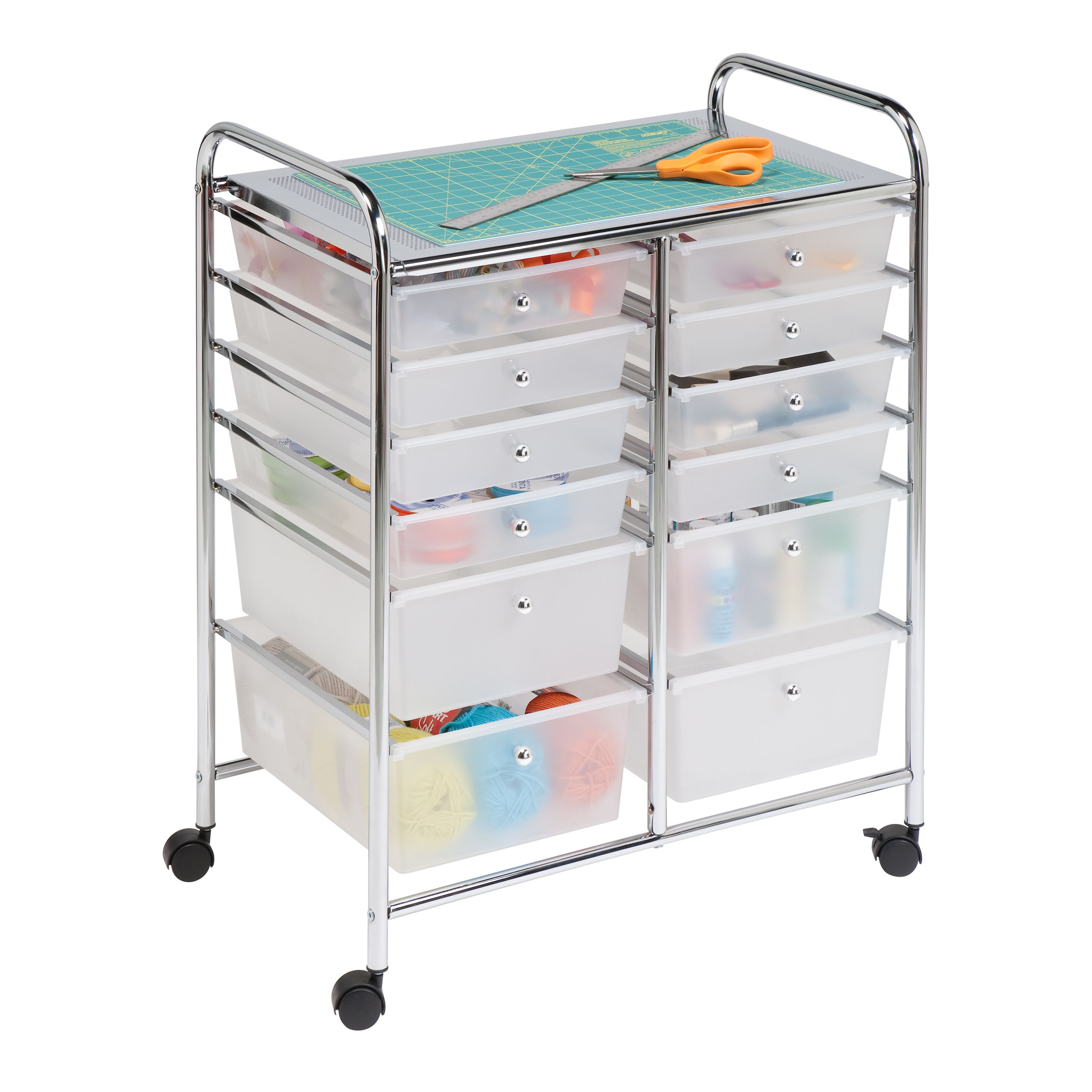 Fingerhut - Honey-Can-Do Wrapping Paper Storage Cart with Wheels