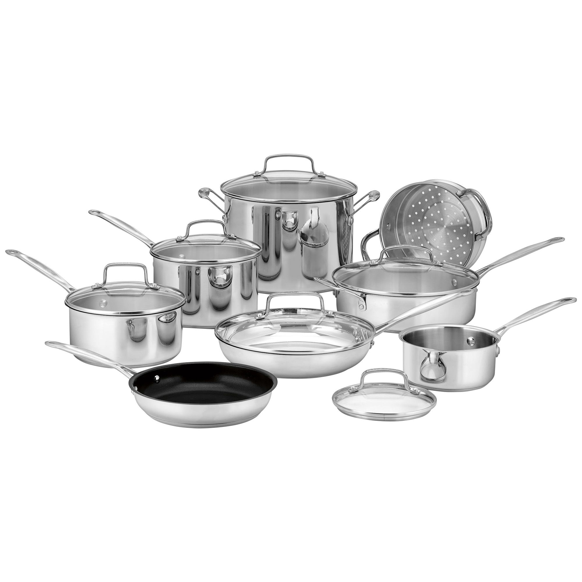 Fingerhut - Cuisinart 11-Pc. Stainless Steel Cookware Set