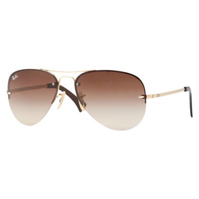 rimless ray ban aviator