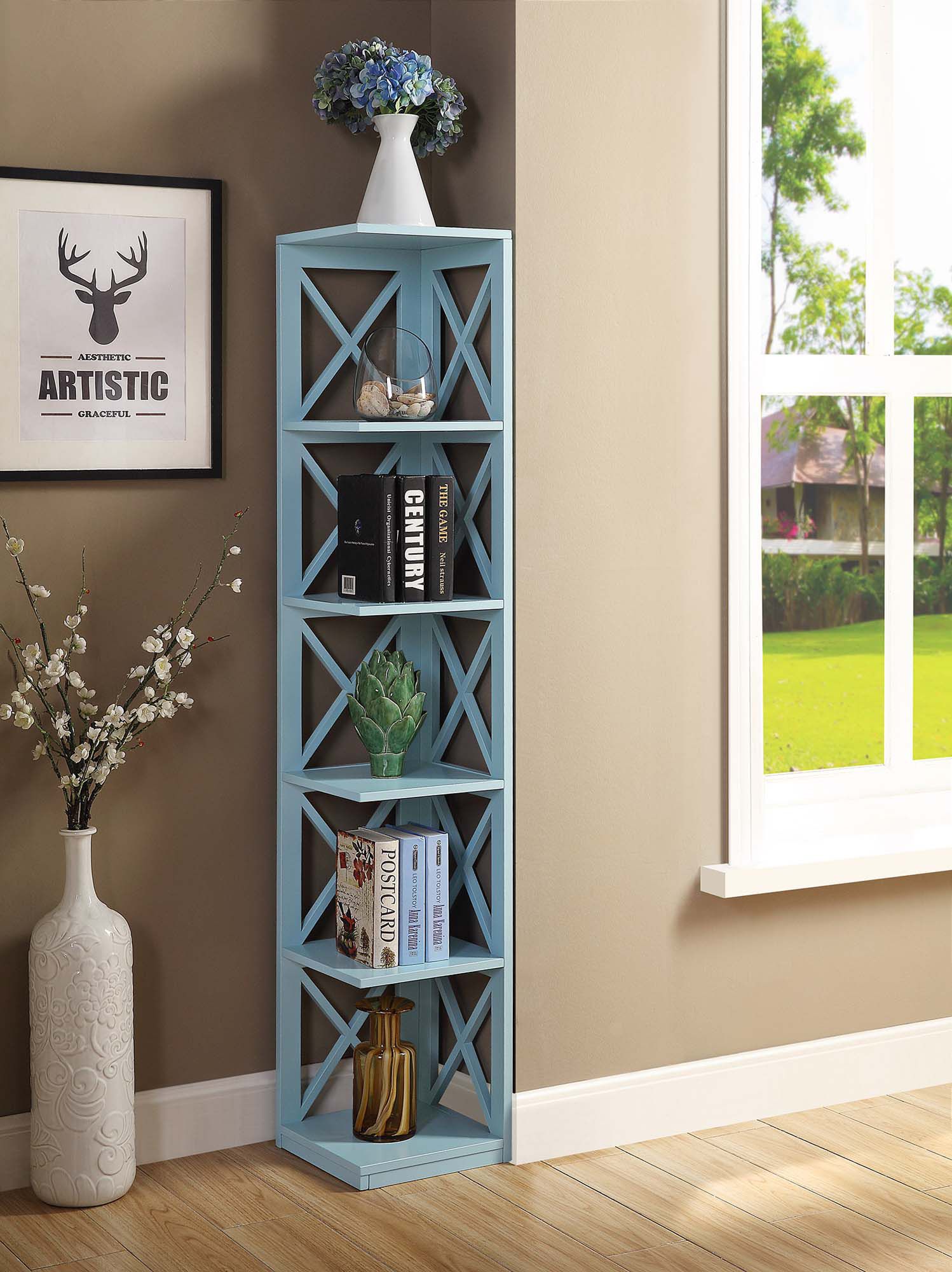 Convenience concepts oxford on sale tier corner bookcase