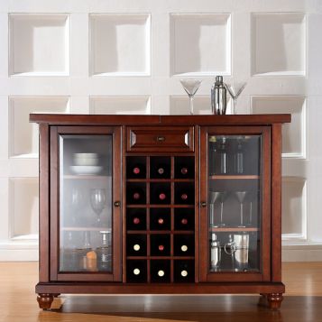 Sliding top clearance bar cabinet