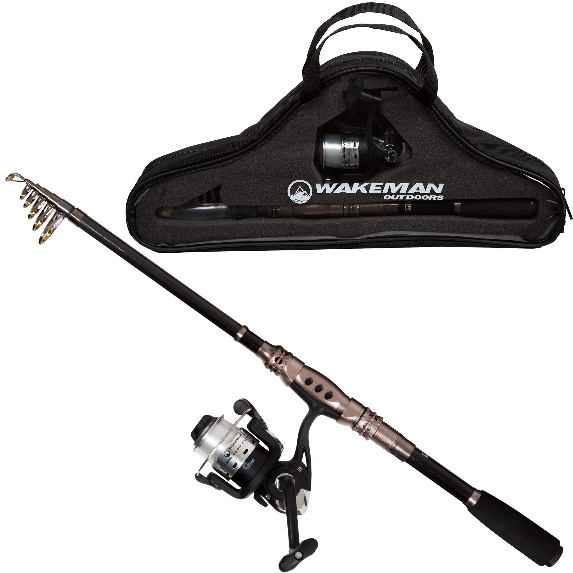 Wakeman Ultra Series Telescoping 7'2 Rod and Spinning Reel Combo