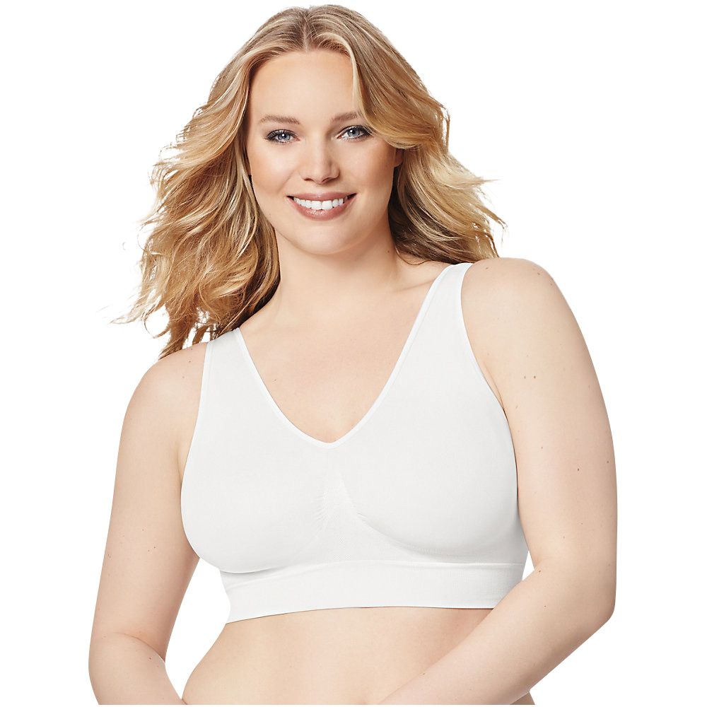 JUST MY SIZE Women's Pure Comfort Light Support Pullover Wireless T-Shirt  Bra (Retired Colors)