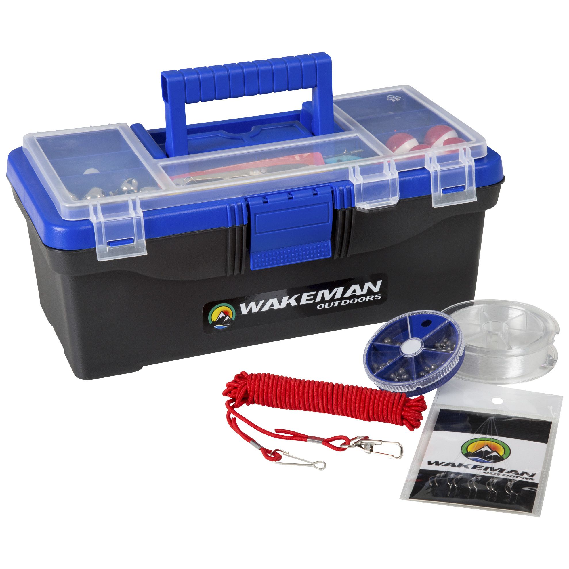 Wakeman Single-Tray Tackle Box with 55-Pc. Starter Set