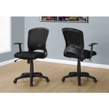 Fingerhut - Monarch Specialties Inc. Mesh Mid-Back/Multi-Position Office  Chair - Black