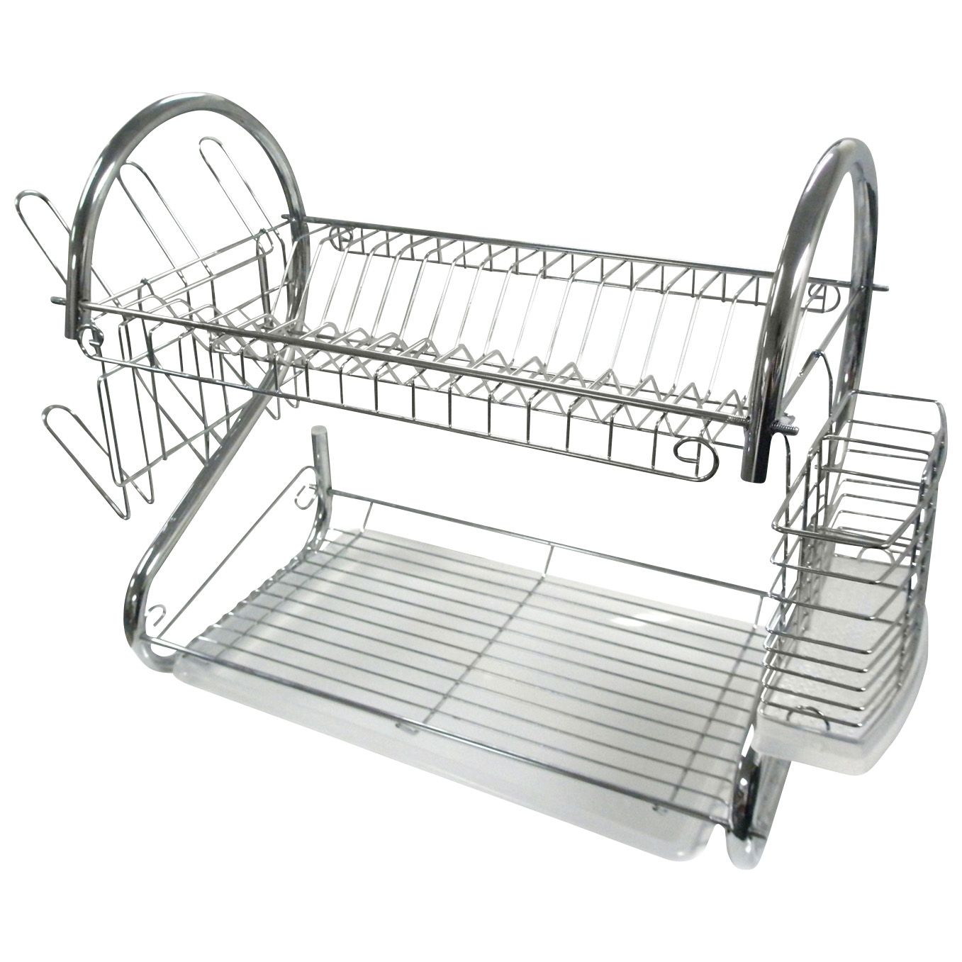 MegaChef 12-in W x 16-in L x 4-in H Metal Dish Rack in the Dish