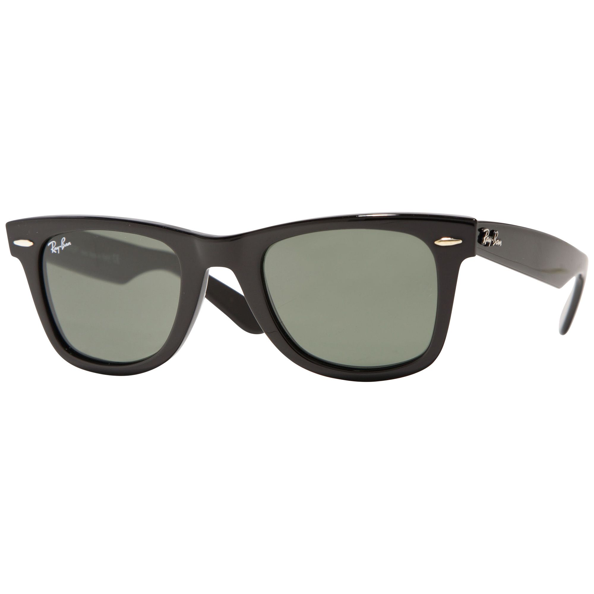 Fingerhut Ray Ban Unisex Original Wayfarer Classic Sunglasses Black Crystal Green