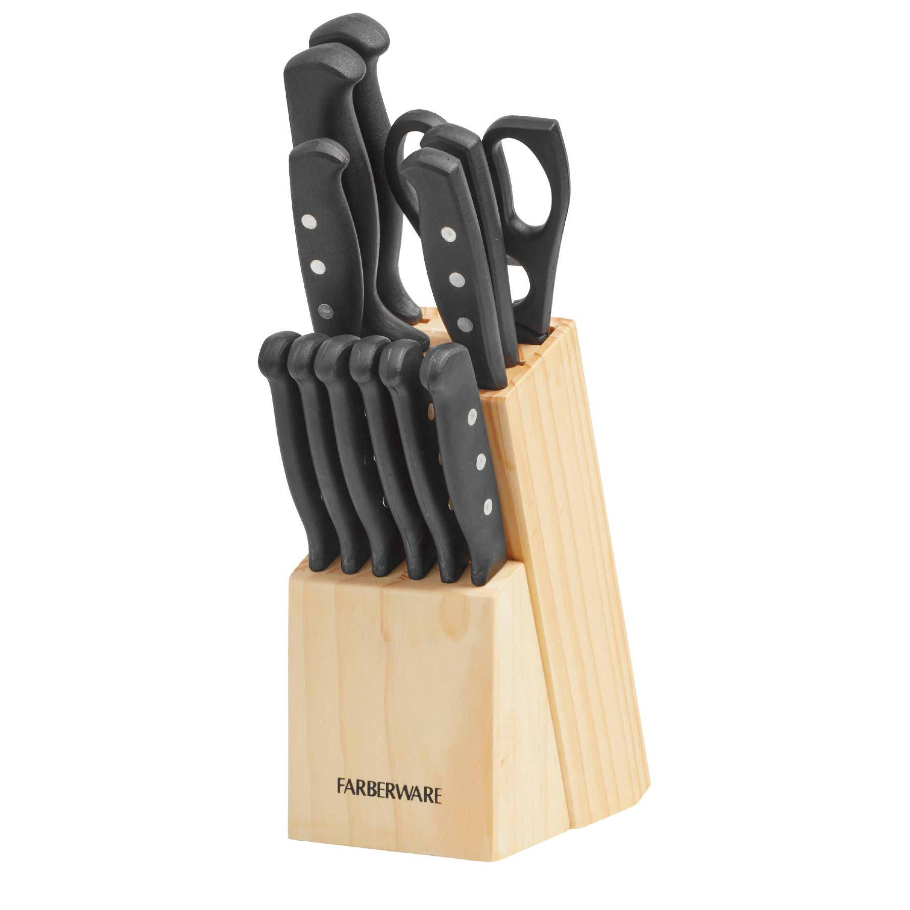 Fingerhut - Farberware 22-Pc. Knife Block and Kitchen Tool Set