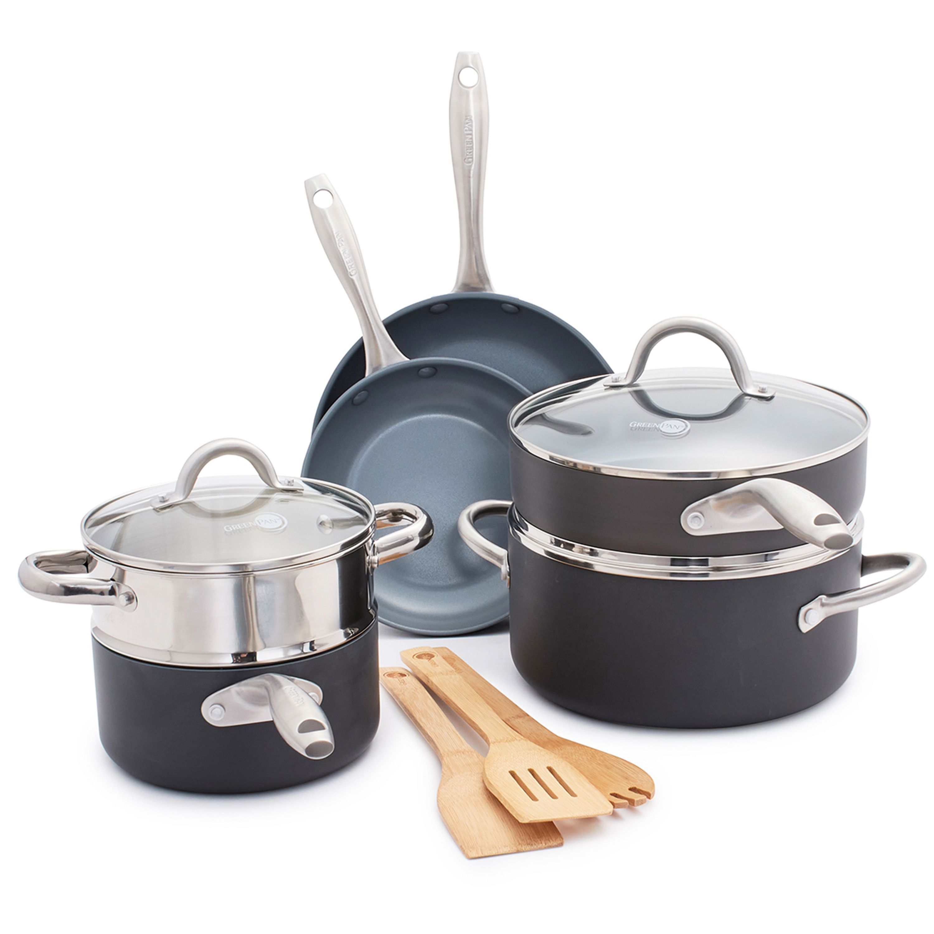 Fingerhut - T-fal Initiatives 18-Pc. Nonstick Aluminum Cookware