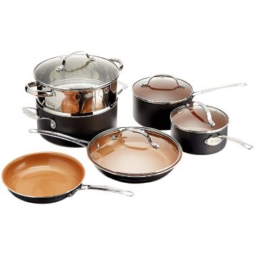 Gotham Steel Nonstick Aluminum 10-Piece Cookware Set