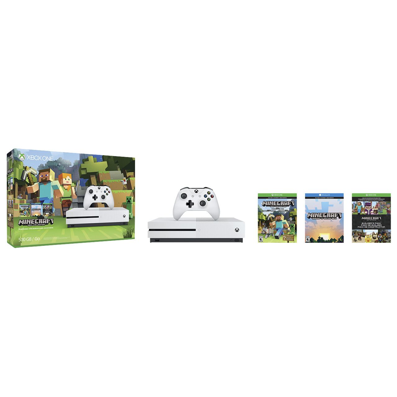  Xbox One S 500GB Console - Minecraft Bundle