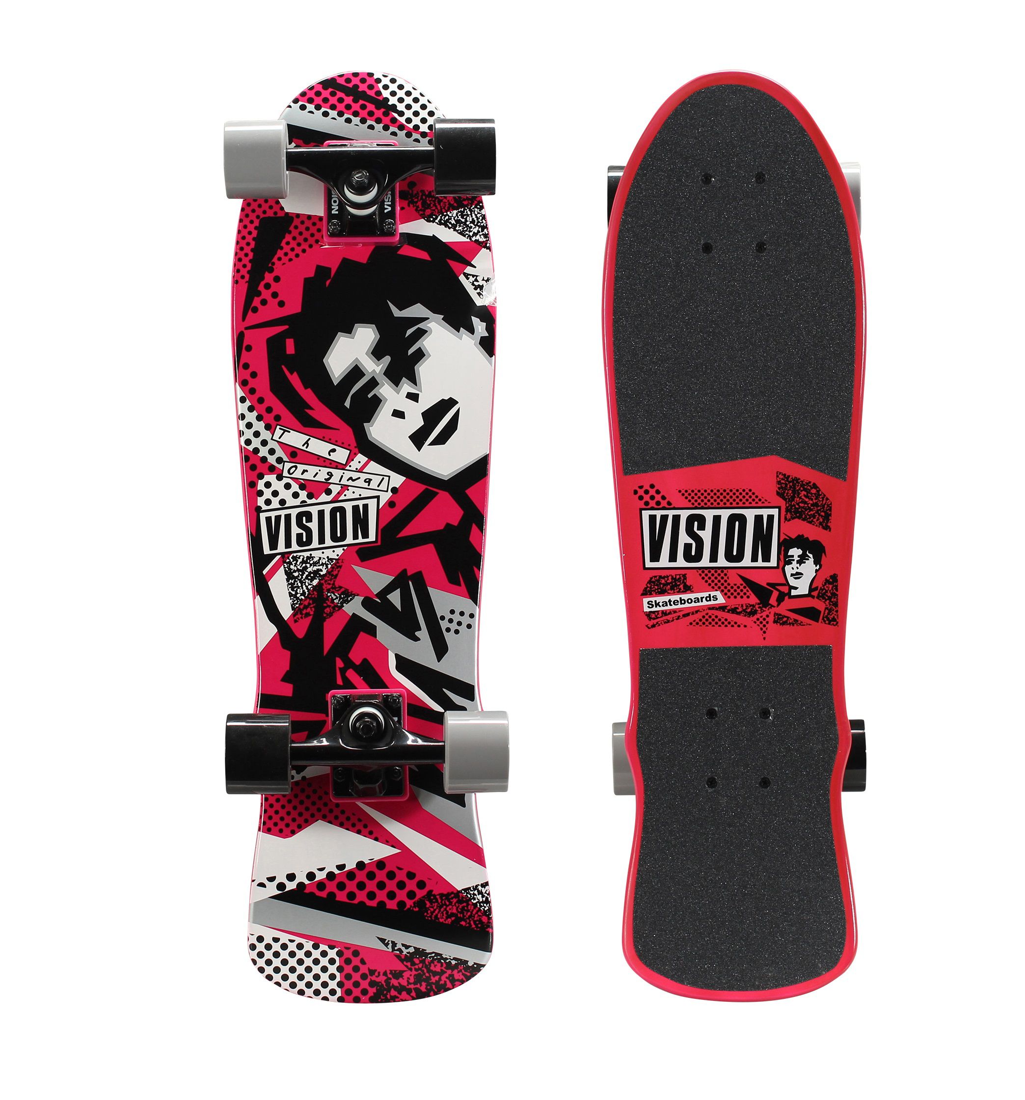 Twisted Graphic 28 in Maple Wood Mini Cruiser Polyurethane Wheels Skateboard 