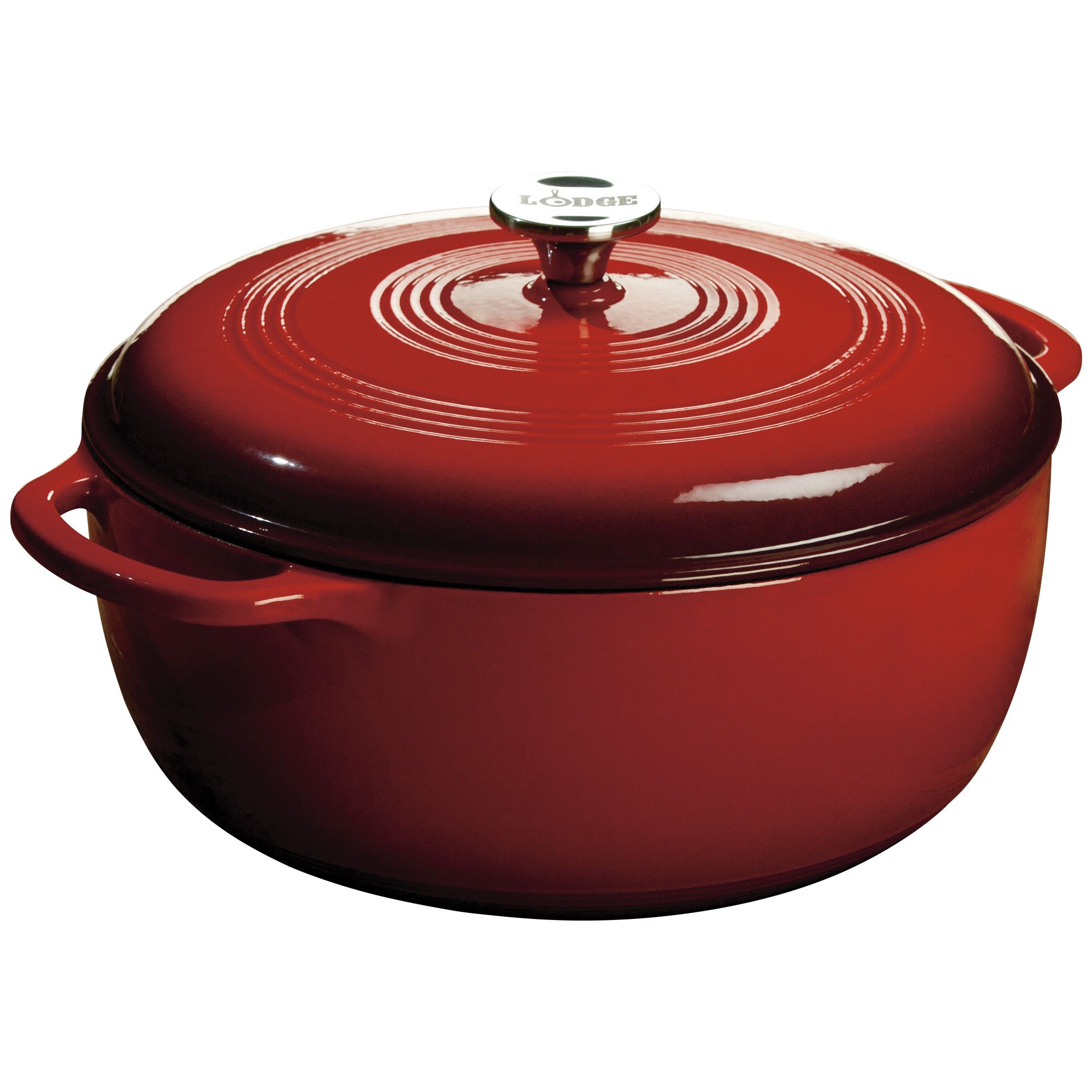 Fingerhut - Lodge 4-Qt. Enameled Cast Iron Dutch Oven - Red