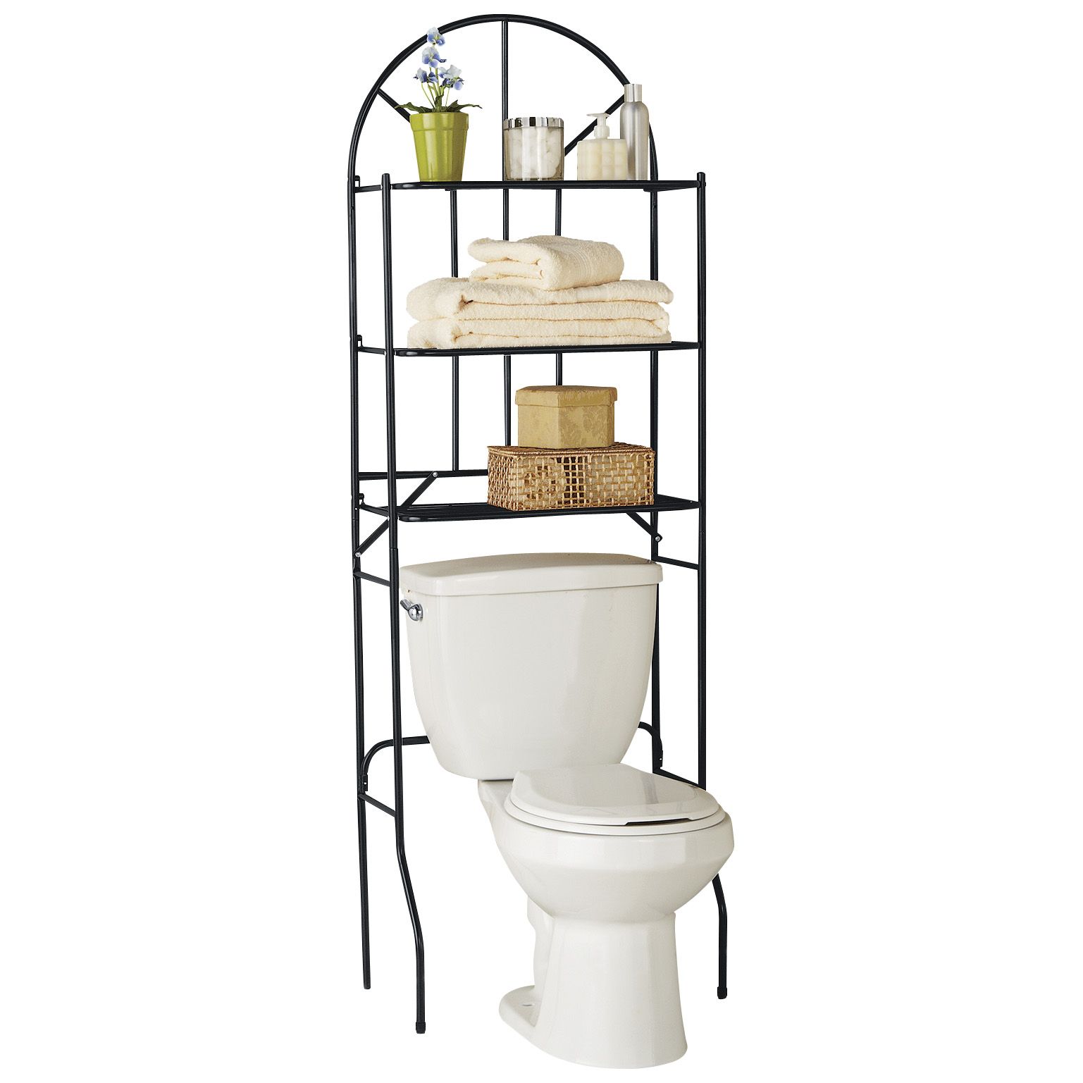 3-Tier Over the Toilet Storage, Metal Bathroom Spacesaver