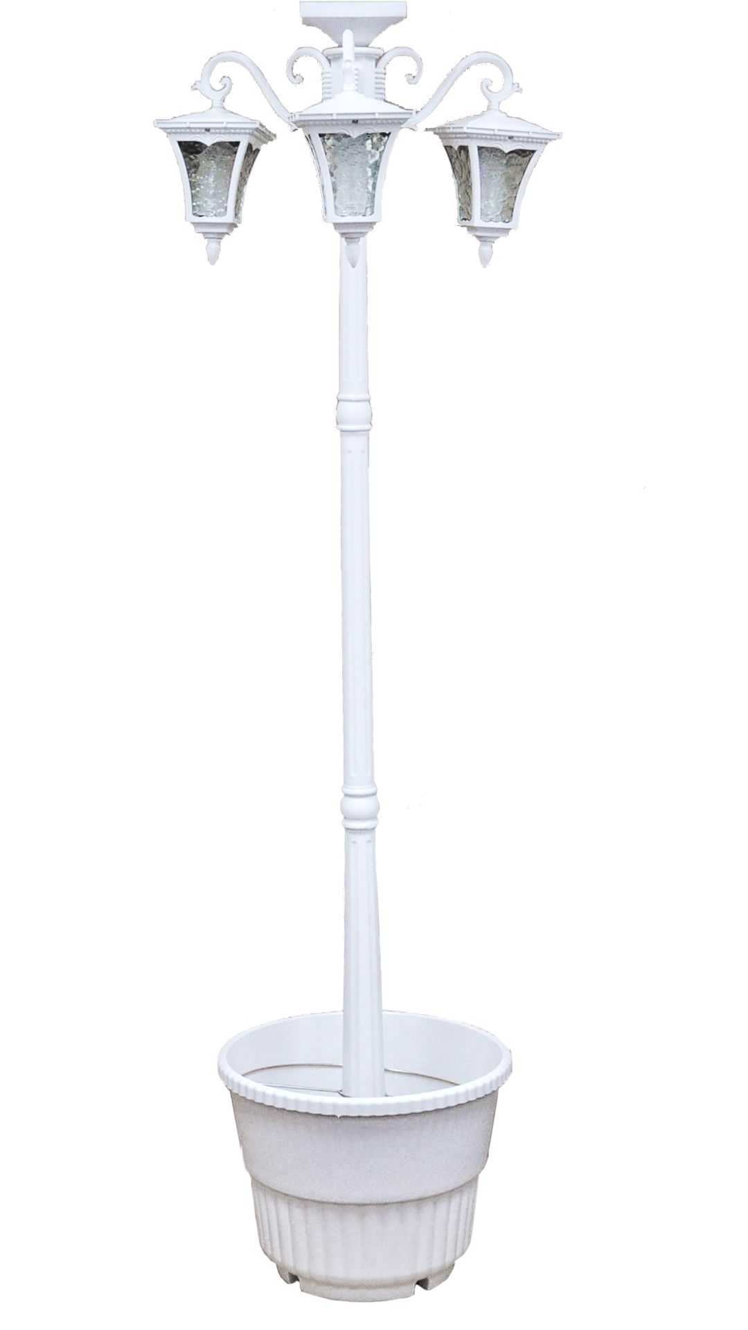 Sun Ray Vittoria Solar Lamp Post With, Solar Lamp Post With Planter Base
