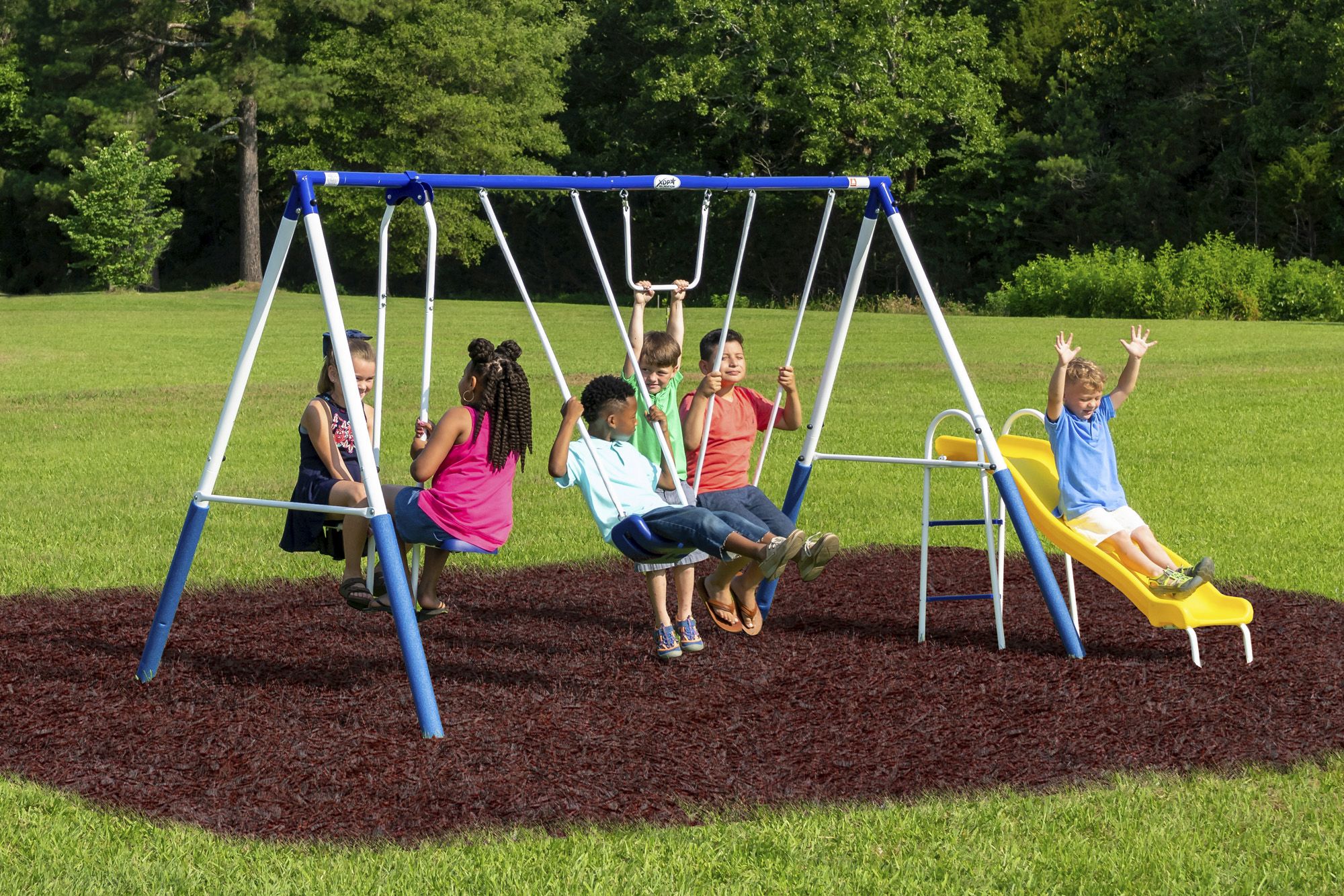 Recreation Play Metal Swing Set Playground Playground Outdoor Outdoor Activity 