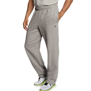 Champion men's powerblend discount open bottom fleece pant