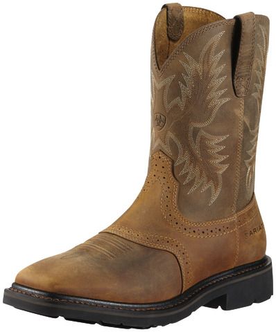 Ariat men's sierra wide square toe work on sale boot