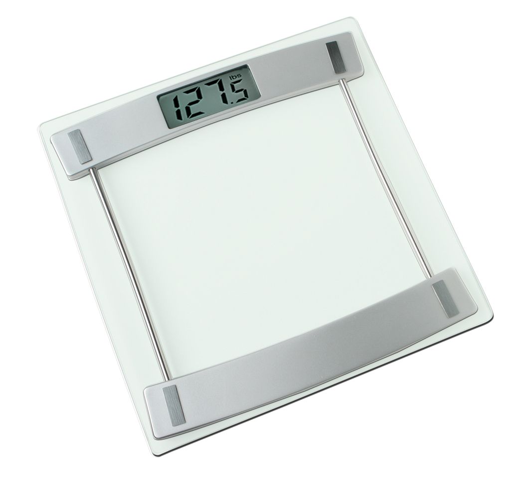 Fingerhut - Homedics Tempered Glass LCD Digital Bath Scale