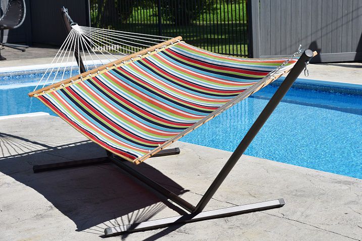 Vivere Sunbrella Quilted Double Hammock - Carousel Confetti