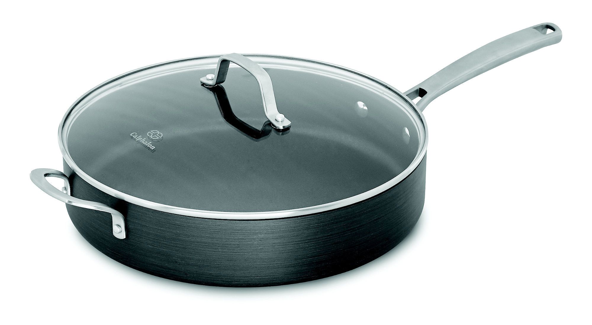 Calphalon Classic Nonstick Sauce Pan with Cover 2.5 Quart Grey