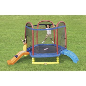 Little tikes climb hot sale and slide trampoline