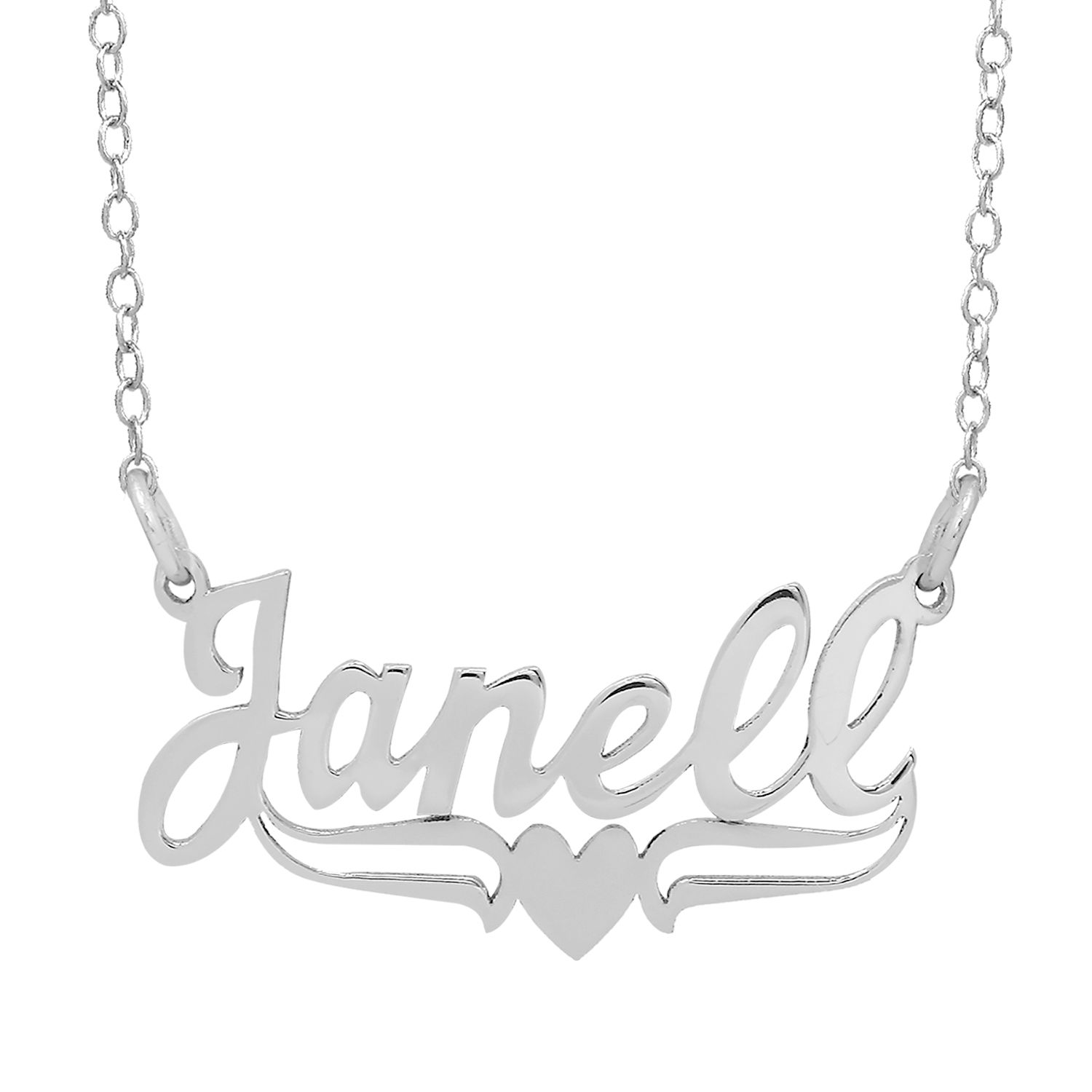 Fingerhut Jay Aimee Designs Sterling Silver Personalized Heart Name Necklace