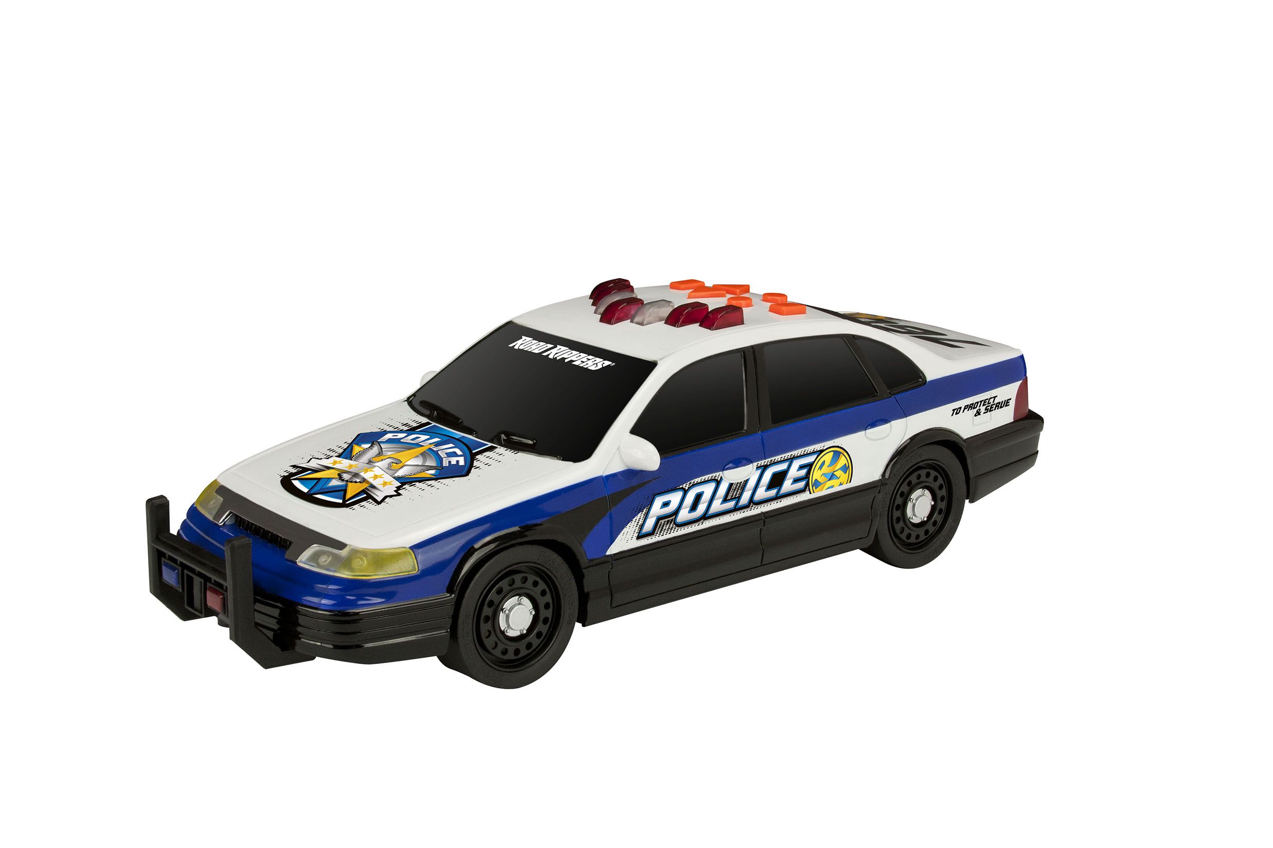 Road rippers rush store and rescue police car